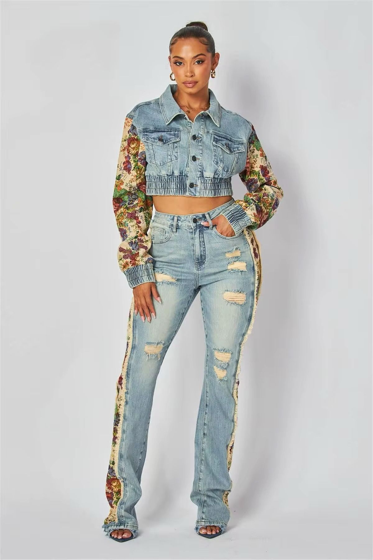 Rose denim set