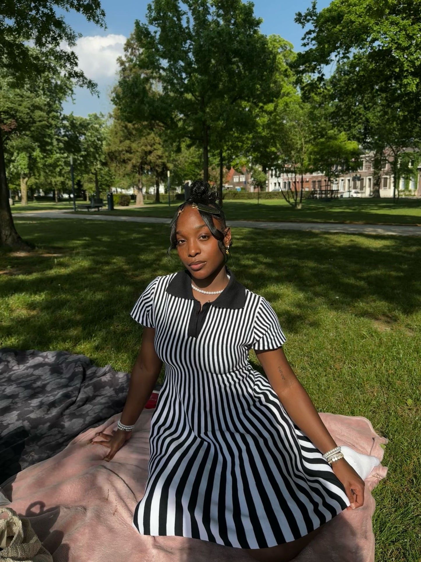 Stripe down dress