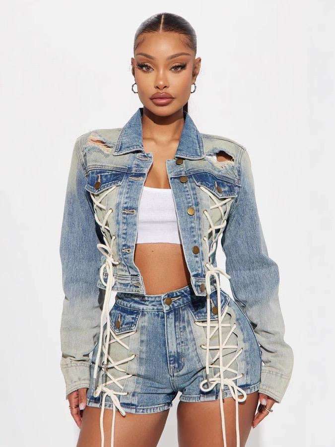Laced & Loaded Denim Set
