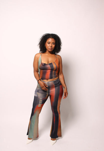 SOUTHWEST UNLIMITED Desire Jumpsuit in a stylish design featuring a fitted bodice and wide-leg pants, perfect for casual outings.