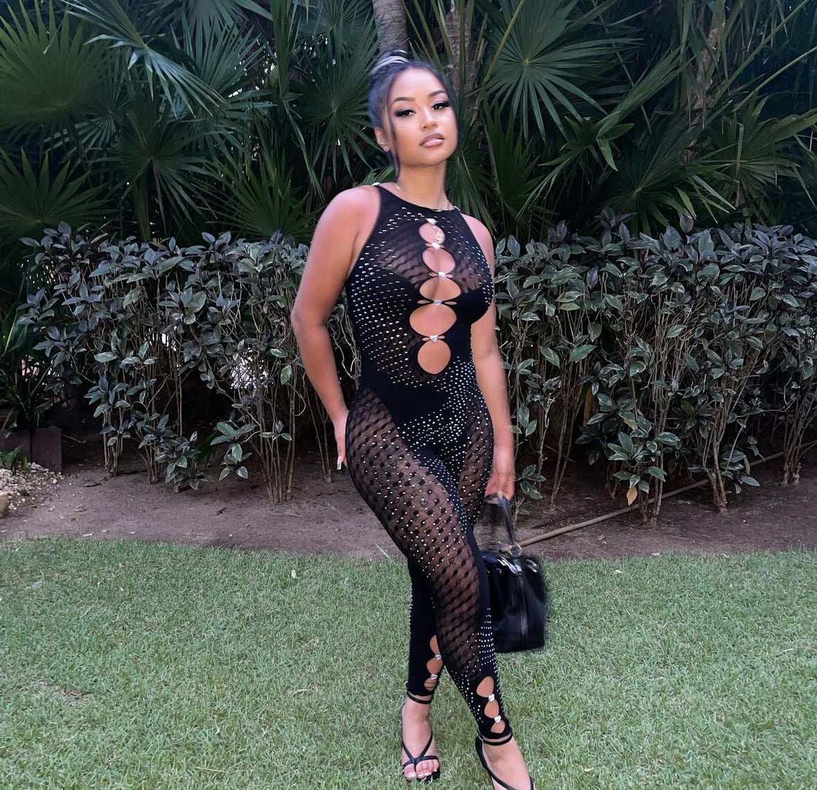 Mesh Glitter Jumpsuit