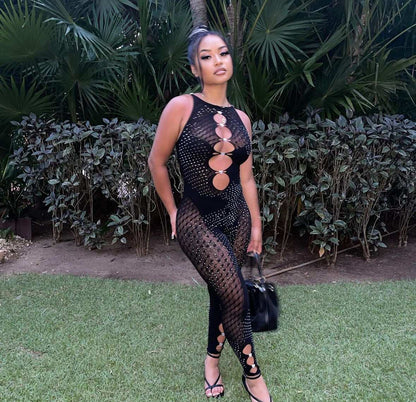 Mesh Glitter Jumpsuit