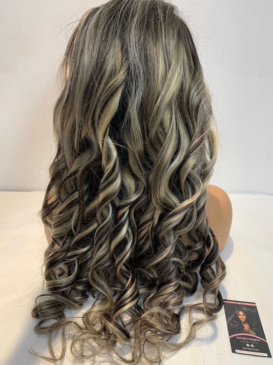 13x4 Frontal 26” Highlight Bouncy Curls