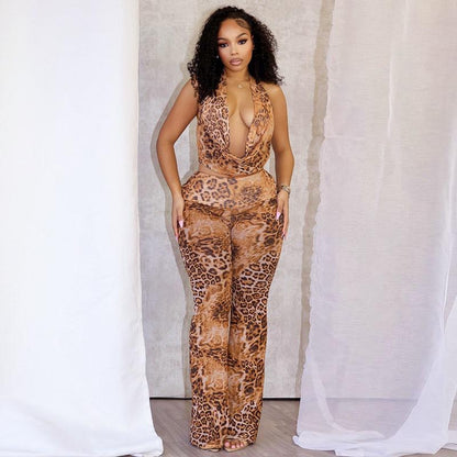 Wild Elegance Leopard Set by SOUTHWEST UNLIMITED featuring a stylish leopard print design in a two-piece outfit.