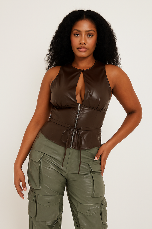 Brownie Cropped Top