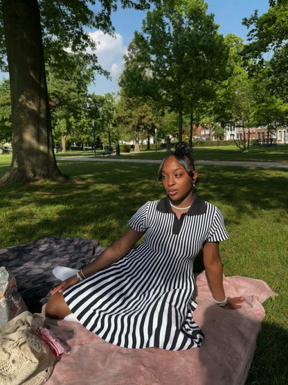 Stripe down dress