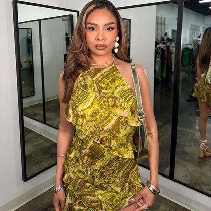 Aurora Ruffle Mini Dress