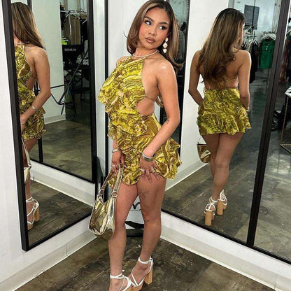 Aurora Ruffle Mini Dress