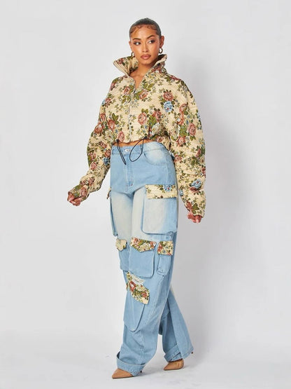 Mystic Flower Set by SOUTHWEST UNLIMITED featuring vibrant floral designs on elegant accessories.