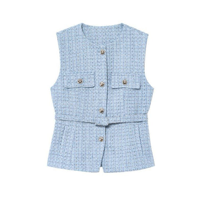 SOUTHWEST UNLIMITED tweed gilet featuring a classic design, perfect for layering in cool weather.