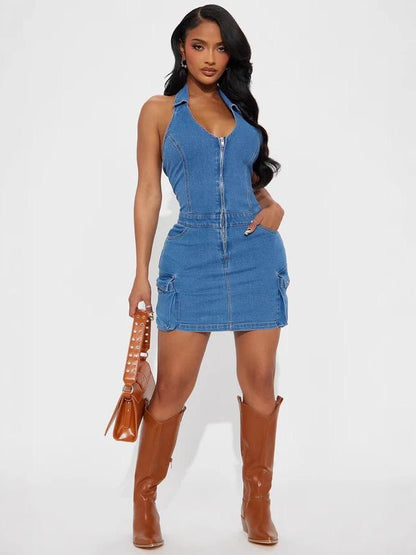 Urban Blues Dress by SOUTHWEST UNLIMITED featuring a flowing silhouette and vibrant blue fabric, perfect for casual outings.
