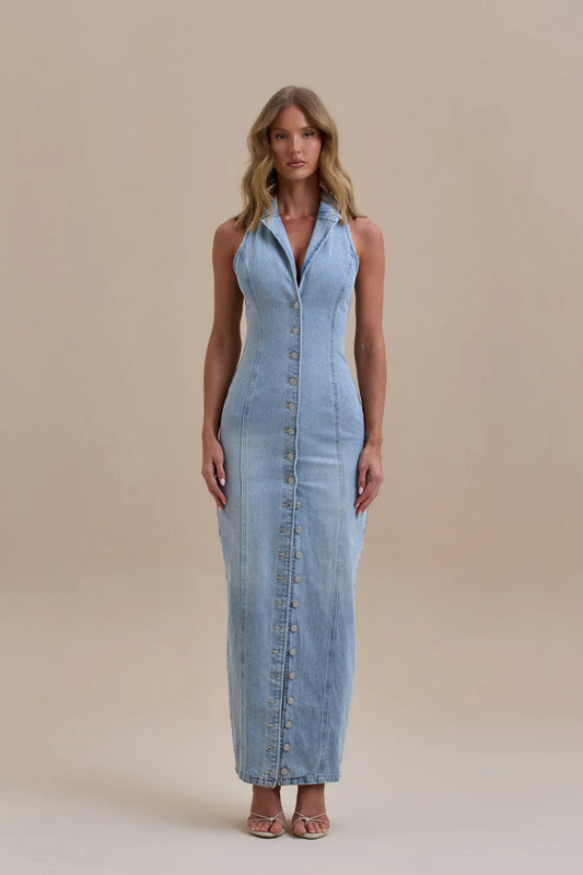 Denim Rush Maxi Dress