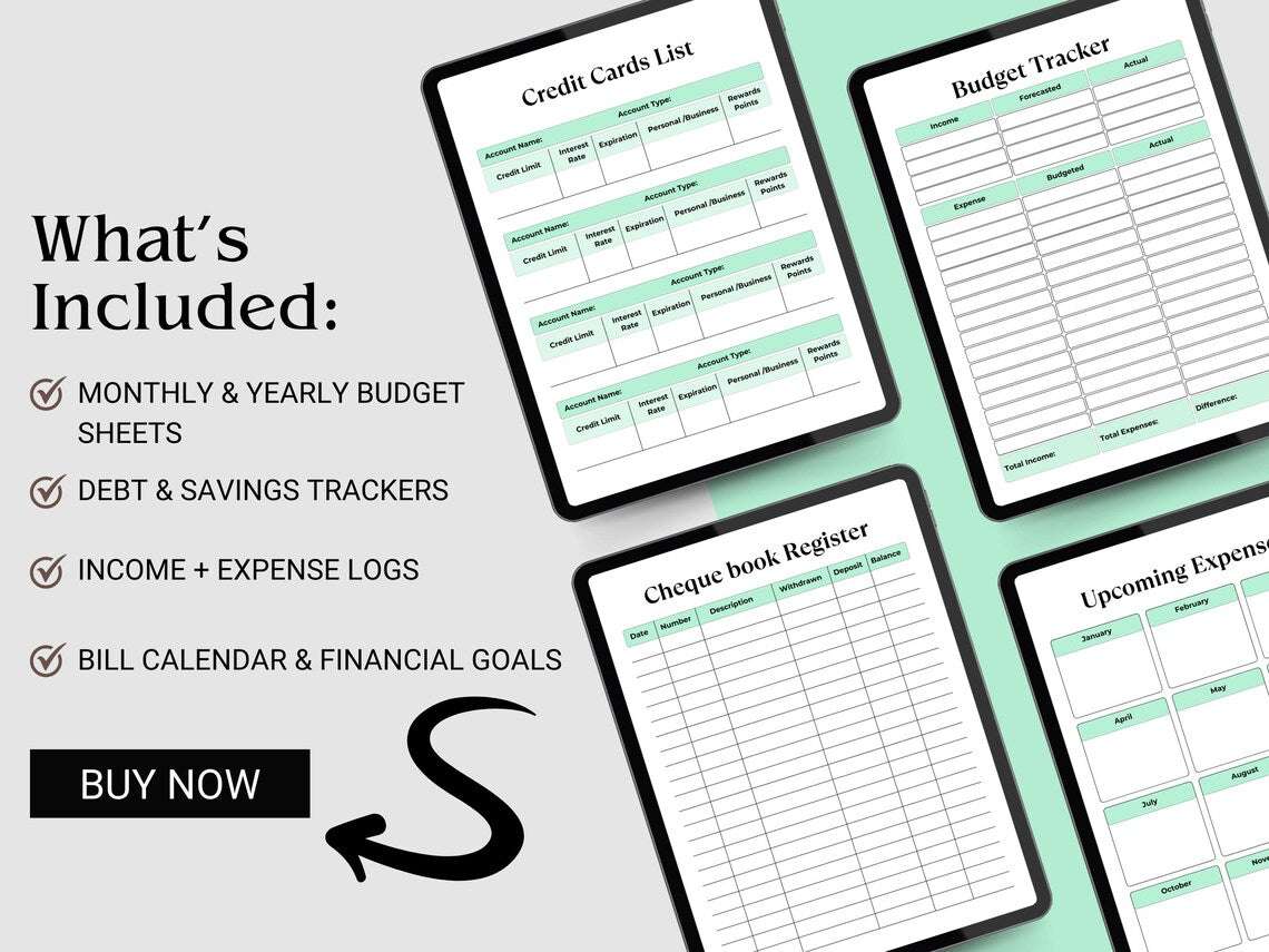 Financiële Planner (PDF) – Maandbudget, Rekeningentracker, Schulden- & Spaarlogboek