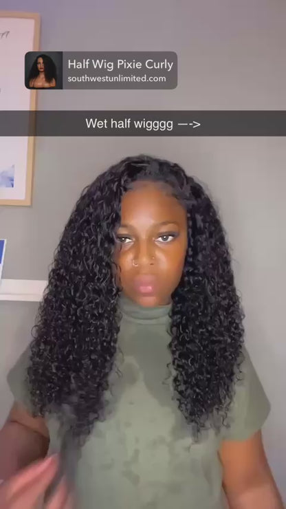 Half Wig Pixie Curly