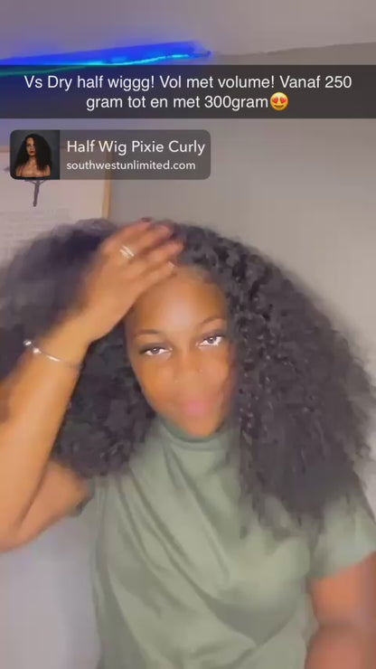 Half Wig Pixie Curly